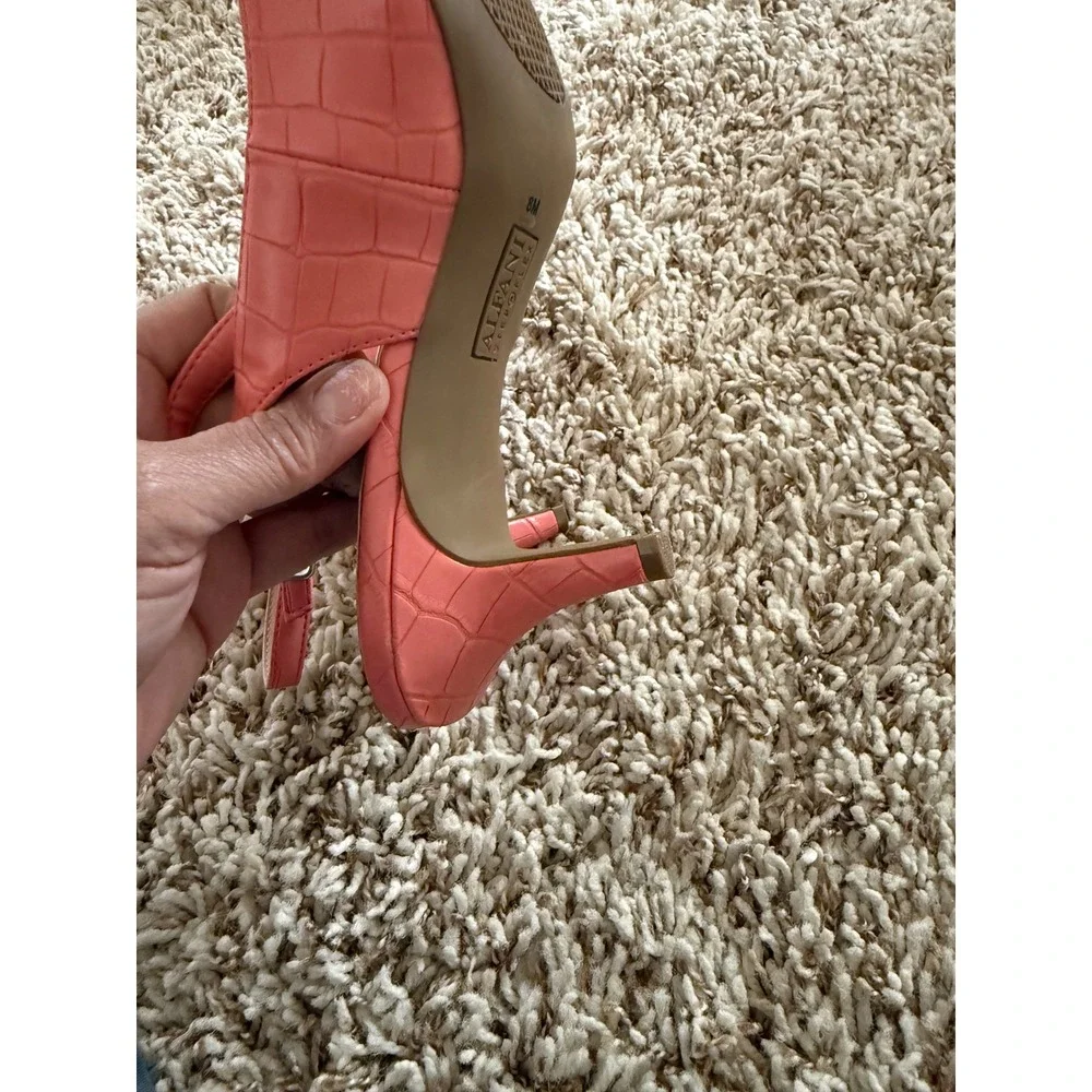 Alfani Step 'n Flex Women's‎ 8M Coral Faux Croc Slingback Heels - Picture 5 of 6